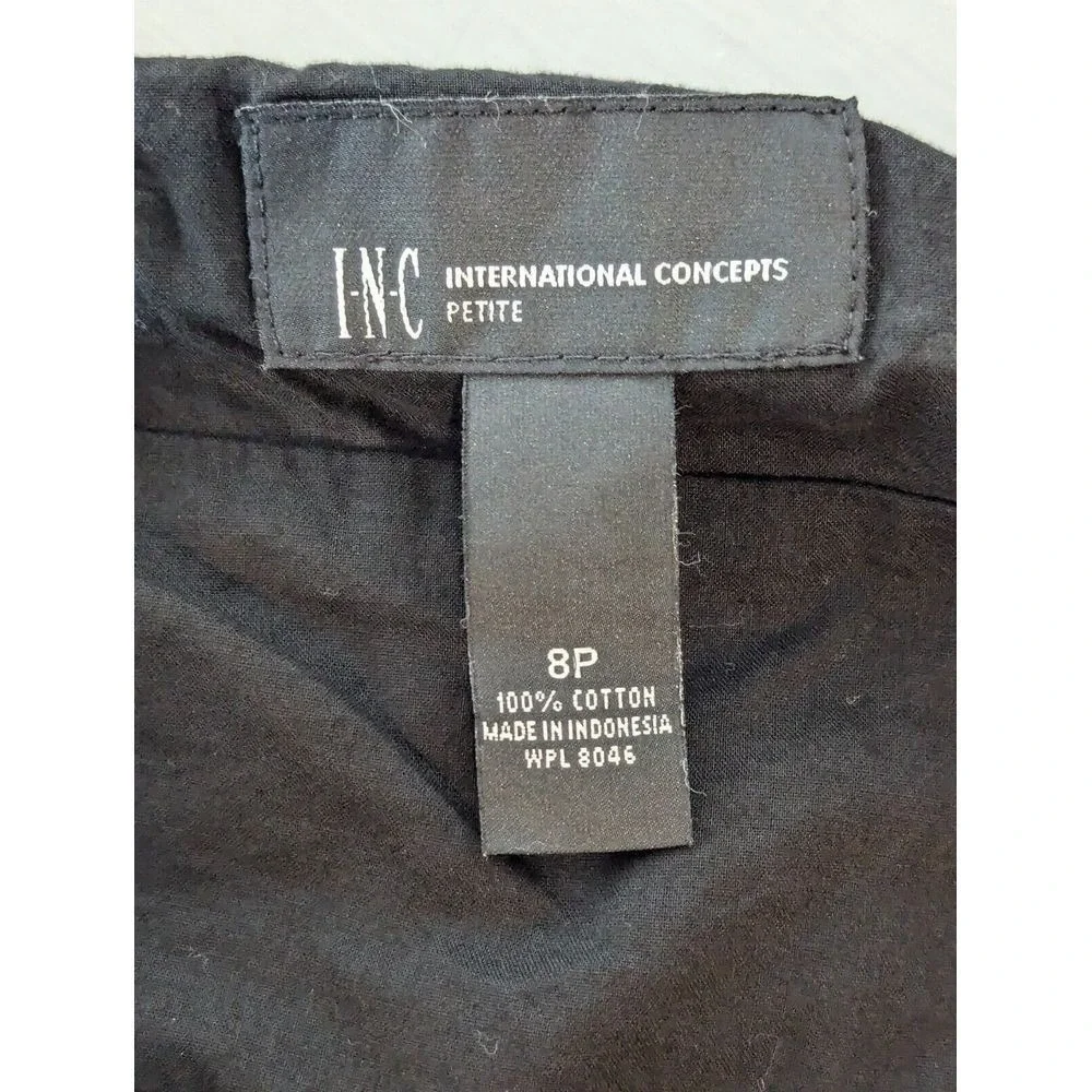INC International Concept Skirt Womens 8P Black Floral Lace Goth‎ Tiered Crochet